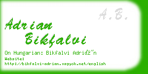 adrian bikfalvi business card